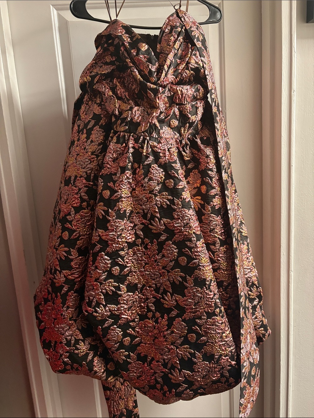 AKIRA Pink Floral Strapless Bubble Dress - Picture 6 of 7